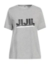 Jijil Woman T-shirt Light Grey Size 4 Cotton