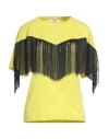 Jijil Woman T-shirt Lime Green Size 8 Cotton In Green