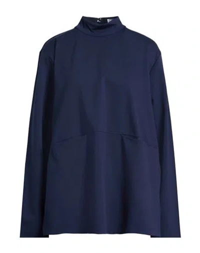 Jijil Woman T-shirt Midnight Blue Size 10 Viscose, Polyester, Elastane