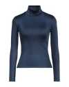 Jijil Woman T-shirt Navy Blue Size 4 Polyester, Elastane