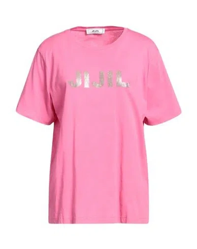 Jijil Woman T-shirt Pink Size 12 Cotton