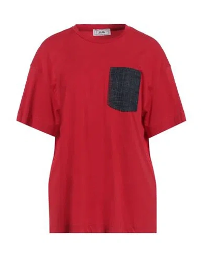 Jijil Woman T-shirt Red Size 6 Cotton