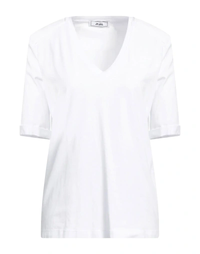 Jijil Woman T-shirt White Size 4 Cotton
