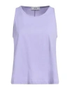 Jijil Woman Tank Top Lilac Size 8 Cotton In Purple