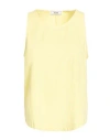 Jijil Woman Tank Top Pastel Yellow Size 8 Cotton In Yellow