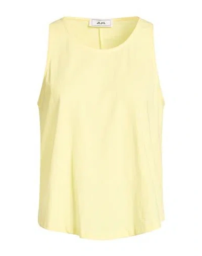Jijil Woman Tank Top Yellow Size 6 Cotton