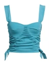 Jijil Woman Top Azure Size 4 Acetate, Silk In Blue