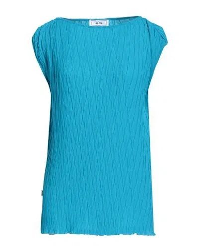 Jijil Woman Top Azure Size 4 Polyester In Blue