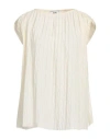 Jijil Woman Top Beige Size 2 Polyester In White