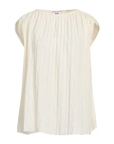 Jijil Woman Top Beige Size 2 Polyester In White