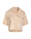 Jijil Woman Top Beige Size 8 Cotton, Polyamide, Elastane In Brown