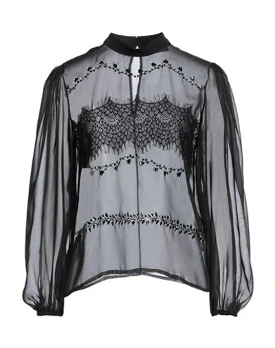 Jijil Woman Top Black Size 8 Polyester, Elastane