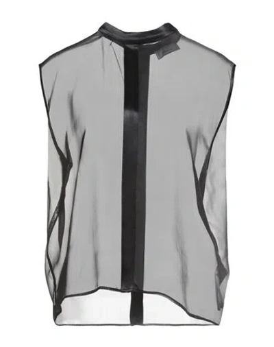 Jijil Woman Top Black Size 8 Polyester, Viscose