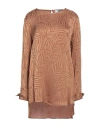 Jijil Woman Blouse Camel Size 8 Viscose In Beige