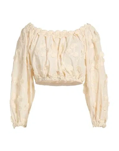 Jijil Woman Top Cream Size 4 Cotton In Neutral