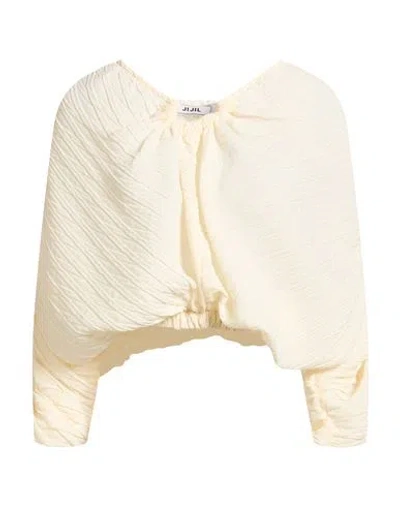 Jijil Woman Top Cream Size 8 Polyester In White