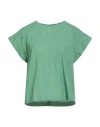 Jijil Woman Top Green Size 8 Cotton In Multi