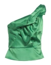 Jijil Woman Top Green Size L Polyester, Elastane