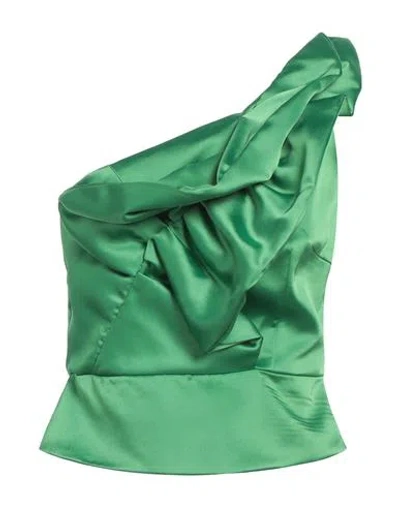 Jijil Woman Top Green Size L Polyester, Elastane