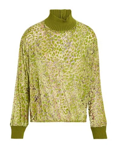 Jijil Woman Top Light Green Size 4 Viscose, Polyamide
