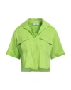Jijil Woman Top Light Green Size 8 Cotton, Polyamide, Elastane