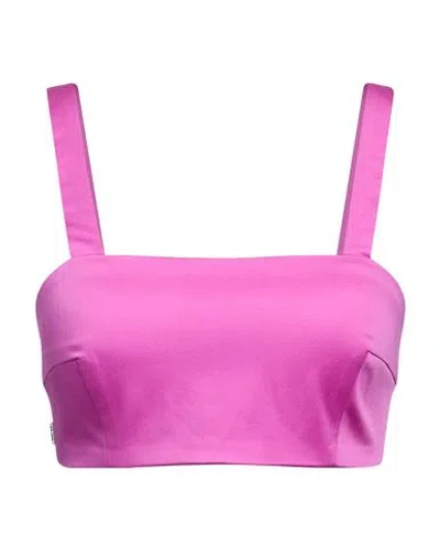 Jijil Woman Top Magenta Size 4 Cotton, Elastane In Pink