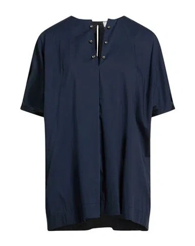 Jijil Woman Top Midnight Blue Size 10 Cotton, Polyamide, Elastane