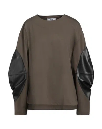 Jijil Woman Top Military Green Size 4 Viscose, Polyamide, Elastane, Polyester