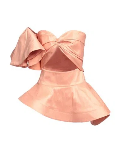 Jijil Woman Top Salmon Pink Size 6 Polyester