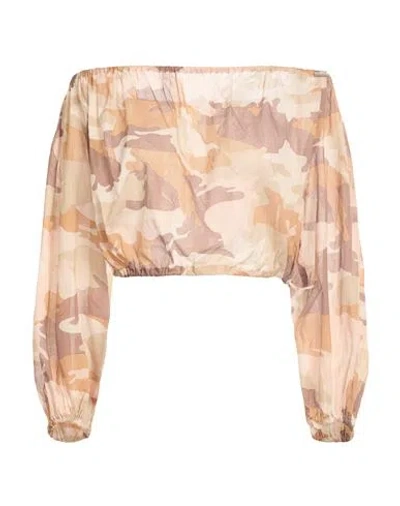 Jijil Woman Top Sand Size 4 Cotton In Multi