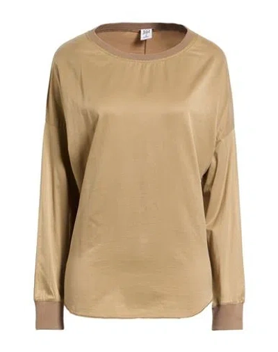 Jijil Woman Top Sand Size L Cotton, Silk, Elastane In Brown