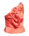Jijil Woman Top Tomato Red Size L Polyester, Elastane In Tomato Red