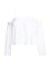 Jijil Woman Top White Size 6 Cotton, Polyamide, Elastane In White