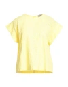 Jijil Woman Top Yellow Size 8 Cotton In Neutral