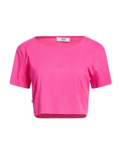 Jijil Woman T-shirt Fuchsia Size 6 Cotton In Pink