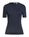 Jijil Woman T-shirt Midnight Blue Size 2 Polyester, Viscose, Elastane