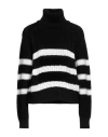 Jijil Woman Turtleneck Black Size 6 Acrylic, Viscose, Wool, Alpaca Wool In Black