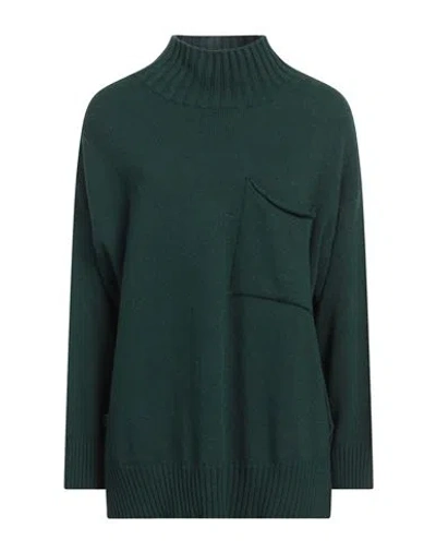 Jijil Woman Turtleneck Green Size 4 Viscose, Wool, Polyamide, Cashmere