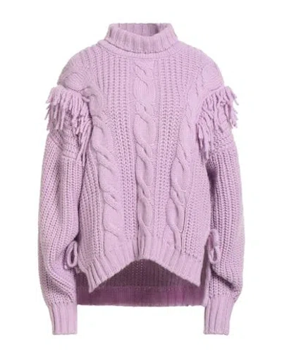Jijil Woman Turtleneck Lilac Size 10 Acrylic, Viscose, Wool, Alpaca Wool