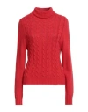 Jijil Woman Turtleneck Red Size 4 Polyamide, Wool, Viscose, Cashmere