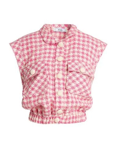 Jijil Woman Vest Magenta Size 6 Polyester, Acrylic, Cotton, Viscose In Purple