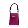 Jijou Capri Women's Bumblebee Leather Cellphone Case Bag In Fuchsia In Purple