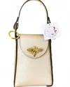 Jijou Capri Women's Bumblebee Leather Cellphone Case Bag In Mother Of Pearl In Multi