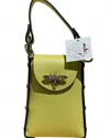 Jijou Capri Women's Bumblebee Leather Cellphone Case Bag In Sunshine Yellow In Multi