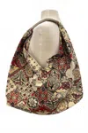 Jijou Capri Women's Giselle Printed Cotton Canvas Oversized Hobo Bag In Imagination/grey In Multi