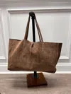 Jijou Capri Women's Juju Suede Tote Bag In Brown In Brown