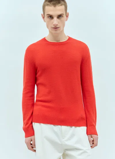 Jil Sander+ Crewneck Wool Sweater In Red