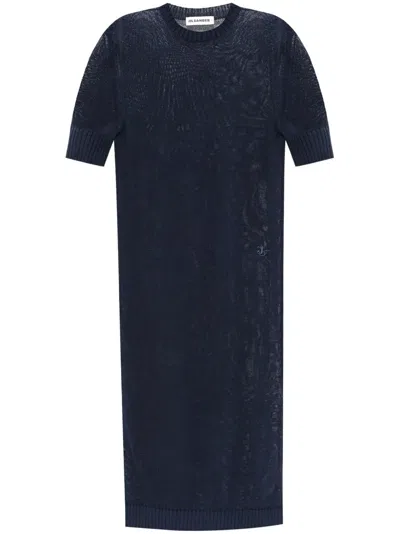 Jil Sander+ Knitted Midi Dress In Blue