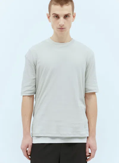 Jil Sander Layered T-shirt In Grey