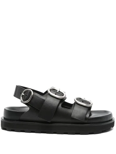 Jil Sander+ Leather Sandals In 黑色